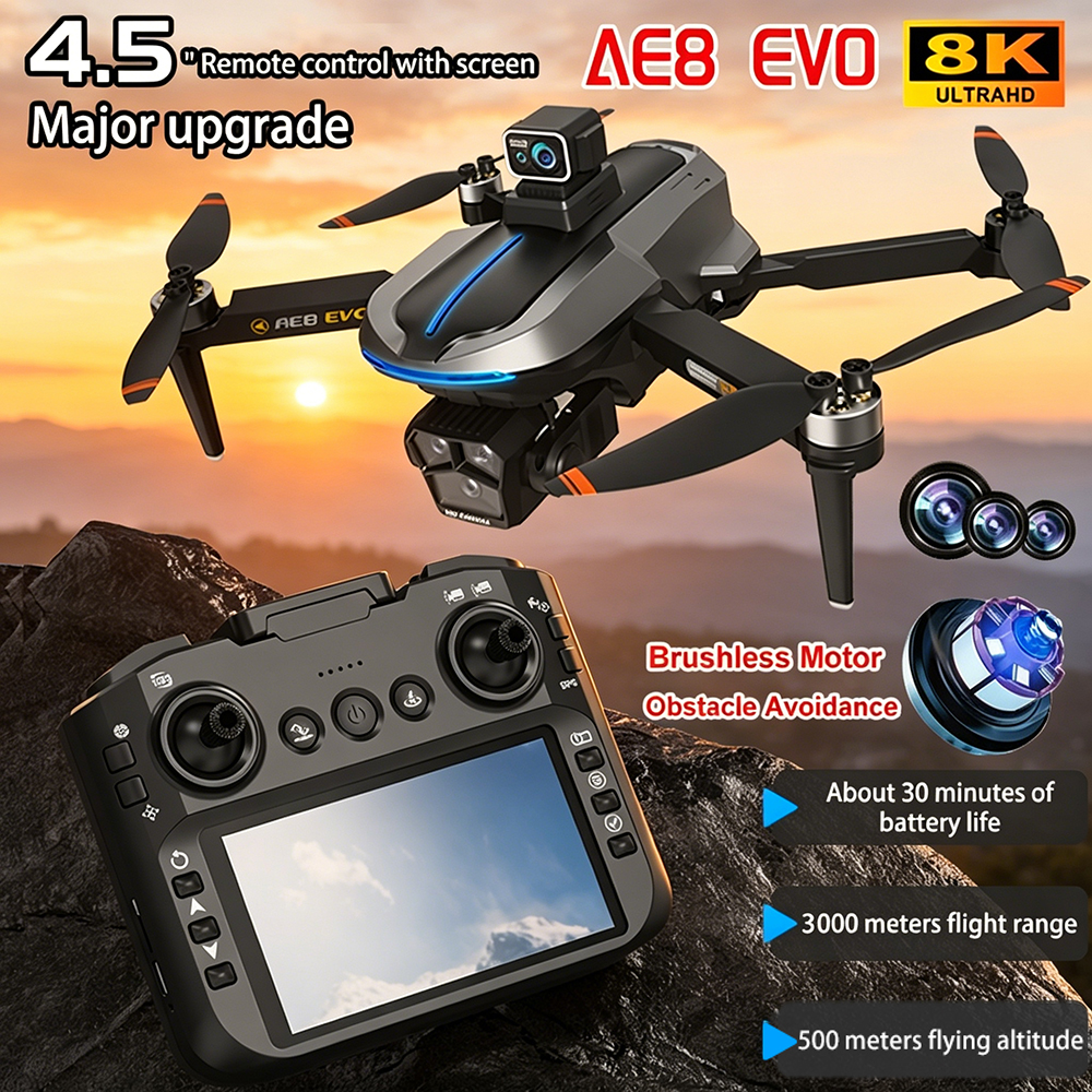Drone Lidar - AE8 EVO Drone 4K Professional 5G