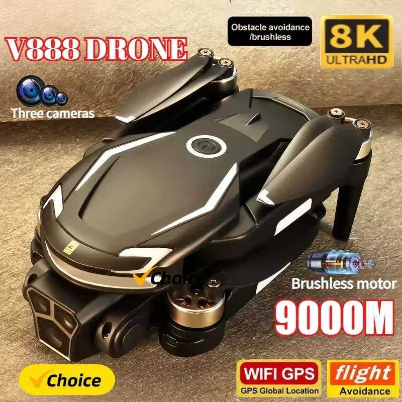New V888 Drone 8K GPS Triple C - огляд і ціна Drone Surveying