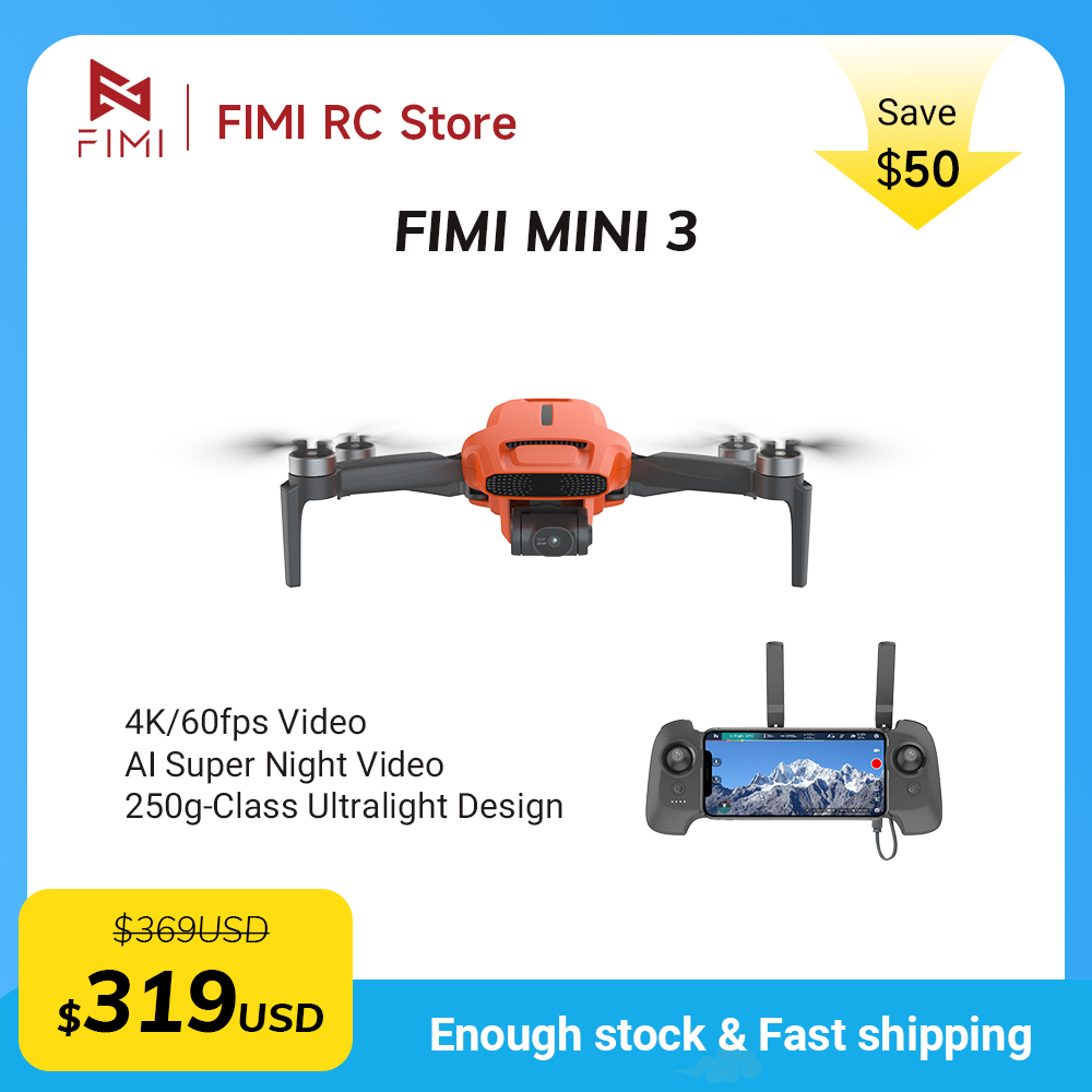 FIMI MINI 3 Camere drone 4K 60 - огляд і ціна Drone Video Production